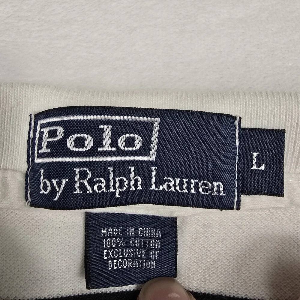 Polo Ralph‎ Lauren Y2K Men's Size Large Striped Short Sleeve Shirt